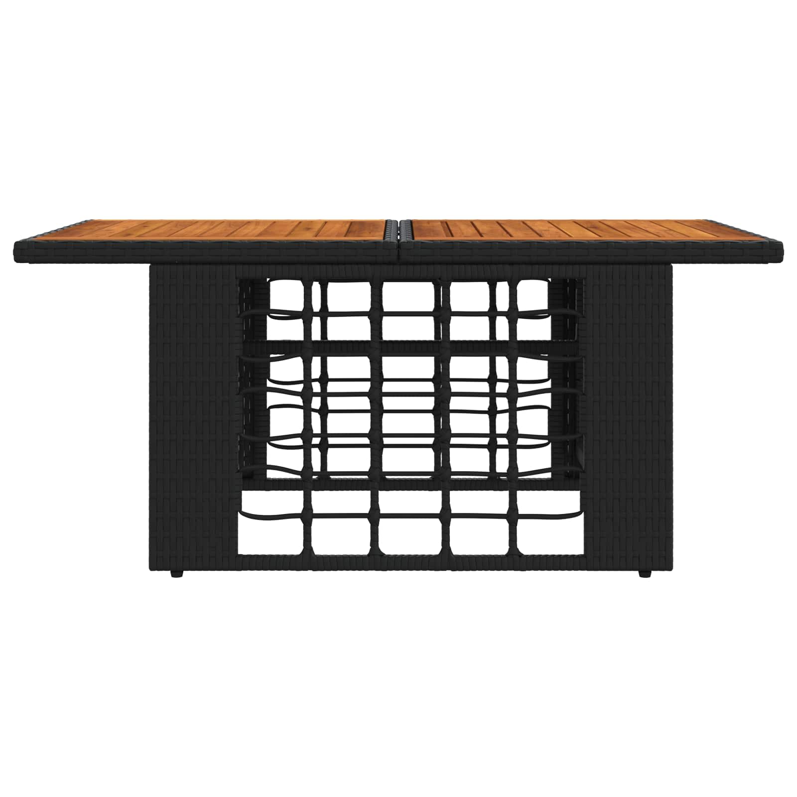 vidaXL Garden Lifting Up Table Black and Natural 100 x 55 x 37 cm