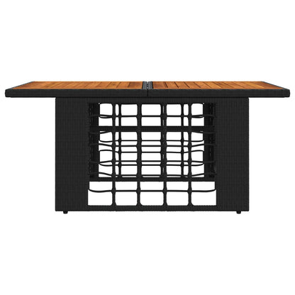 vidaXL Garden Lifting Up Table Black and Natural 100 x 55 x 37 cm
