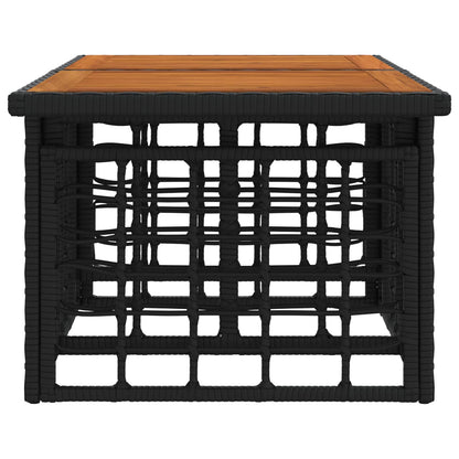 vidaXL Garden Lifting Up Table Black and Natural 100 x 55 x 37 cm