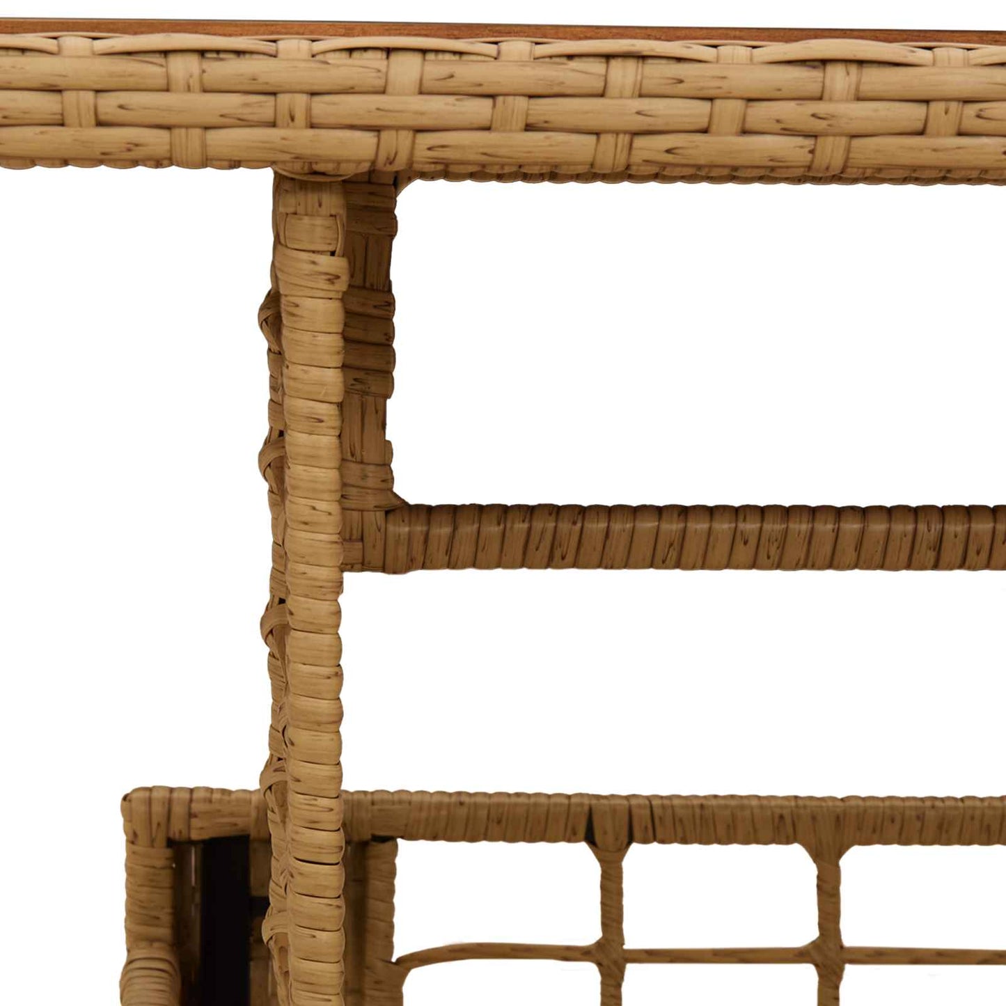 vidaXL Garden Lifting Up Table Natural 100 x 55 x 37 cm - Brown
