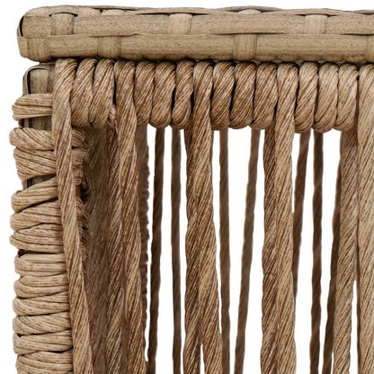 vidaXL Garden Table Beige and Black 55 x 55 x 37 cm