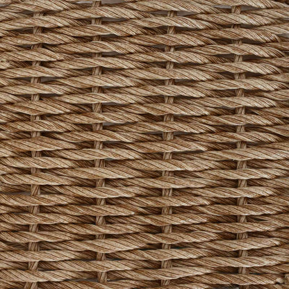 vidaXL Garden Table Beige and Black 55 x 55 x 37 cm