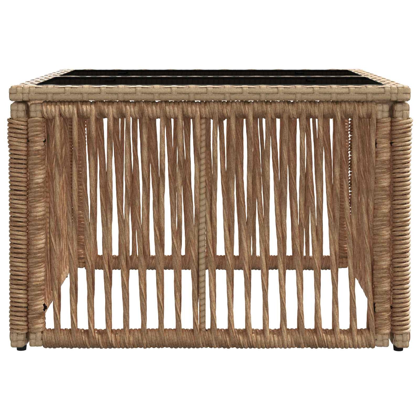 vidaXL Garden Table Beige and Black 55 x 55 x 37 cm