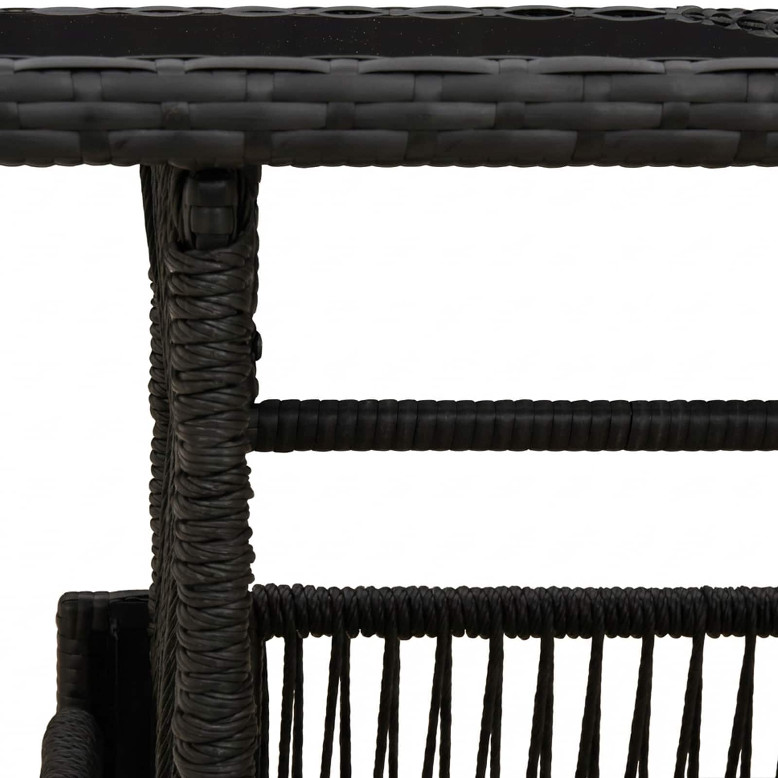 vidaXL Garden Lifting Up Table Black 100 x 55 x 37 cm