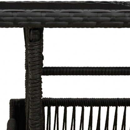vidaXL Garden Lifting Up Table Black 100 x 55 x 37 cm
