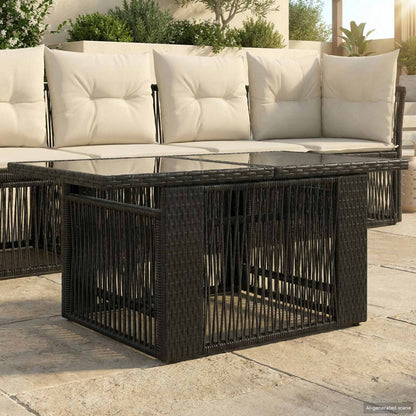 vidaXL Garden Lifting Up Table Black 100 x 55 x 37 cm