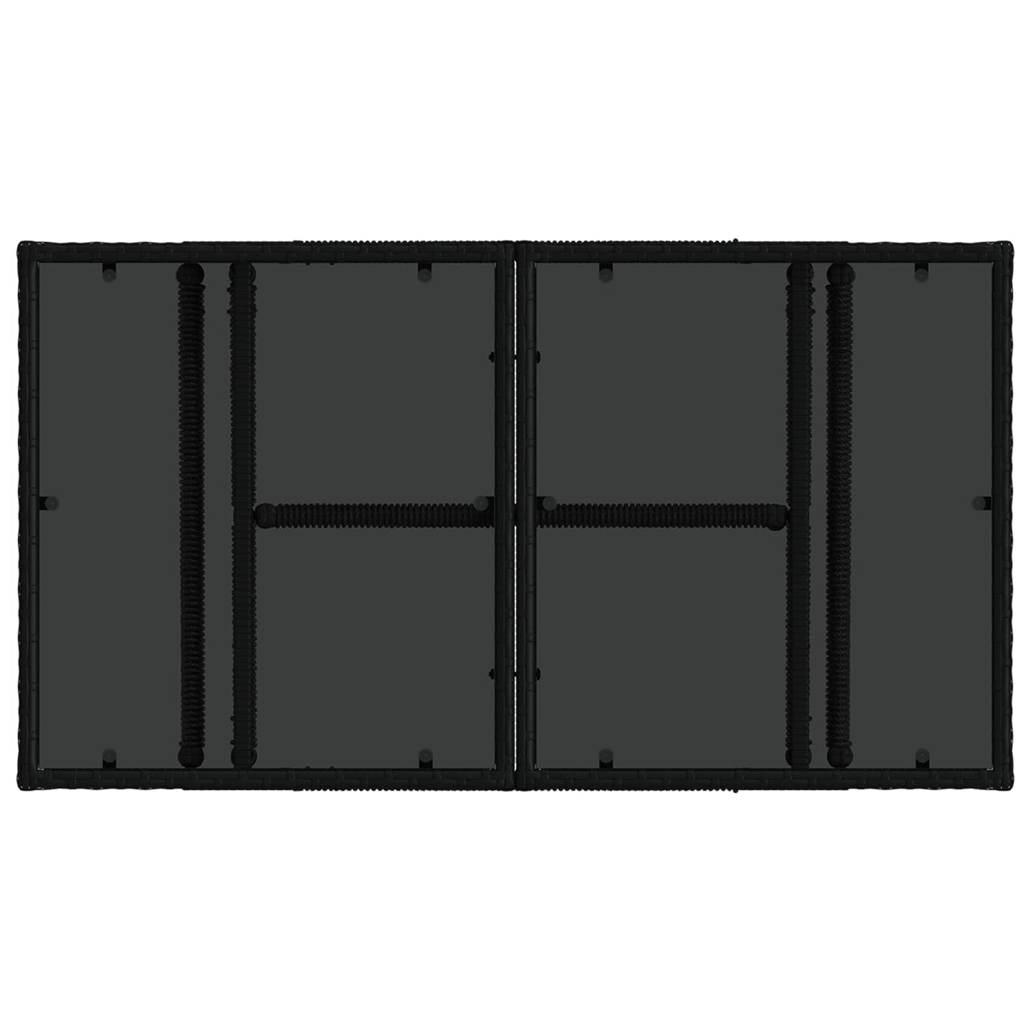 vidaXL Garden Lifting Up Table Black 100 x 55 x 37 cm