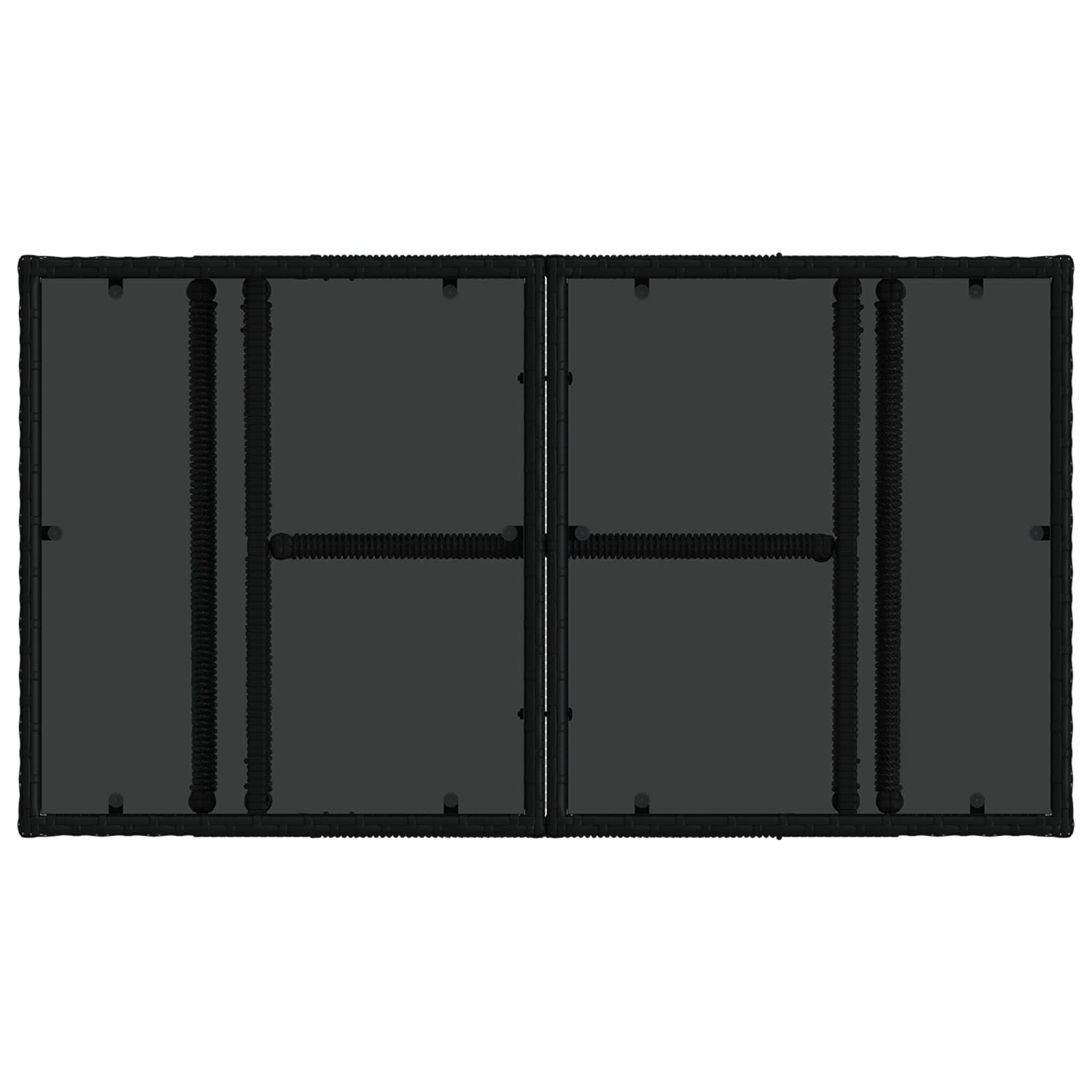 vidaXL Garden Lifting Up Table Black 100 x 55 x 37 cm