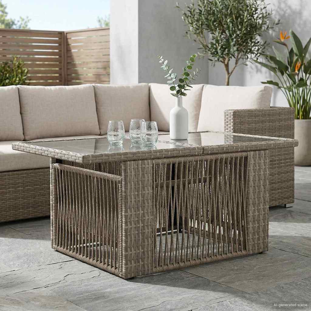 vidaXL Garden Lifting Up Table Grey 100 x 55 x 37 cm