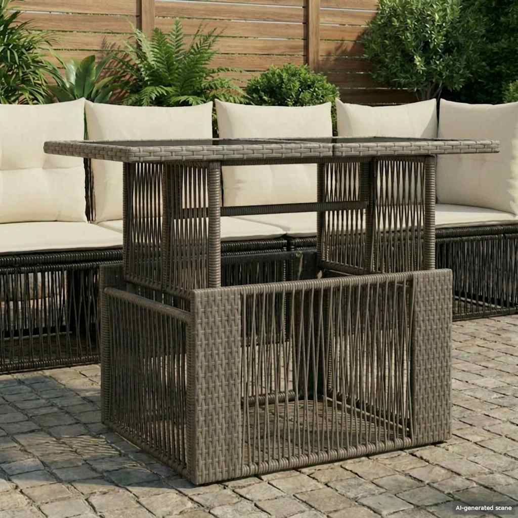 vidaXL Garden Lifting Up Table Grey 100 x 55 x 37 cm