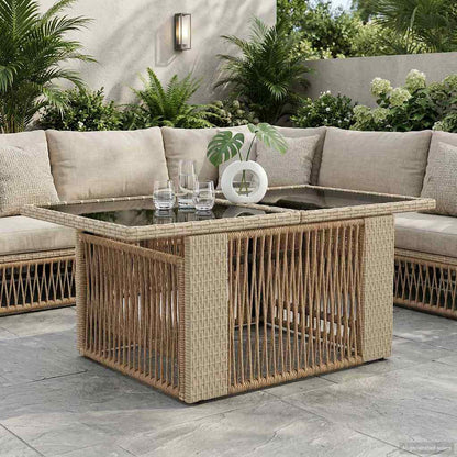 vidaXL Garden Lifting Up Table Beige 100 x 55 x 37 cm