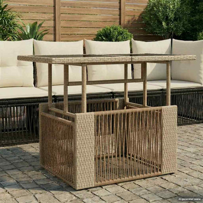 vidaXL Garden Lifting Up Table Beige 100 x 55 x 37 cm