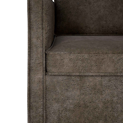 vidaXL Single Sofa Dark Grey 70 x 81 x 82 cm Faux Suede Fabric