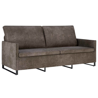 vidaXL 3 Seater Sofa Dark Grey 190 x 81 x 82 cm Faux Suede Fabric