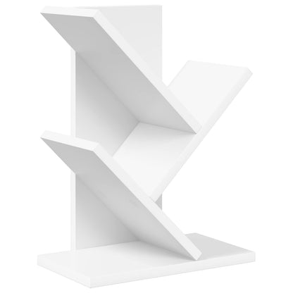 vidaXL Tree Bookshelf 3-Tier 30 x 18 x 40 cm Engineered Wood White
