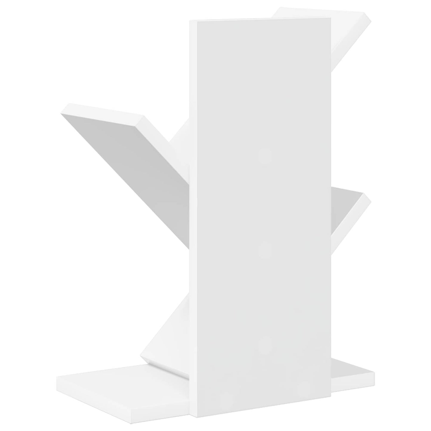 vidaXL Tree Bookshelf 3-Tier 30 x 18 x 40 cm Engineered Wood White