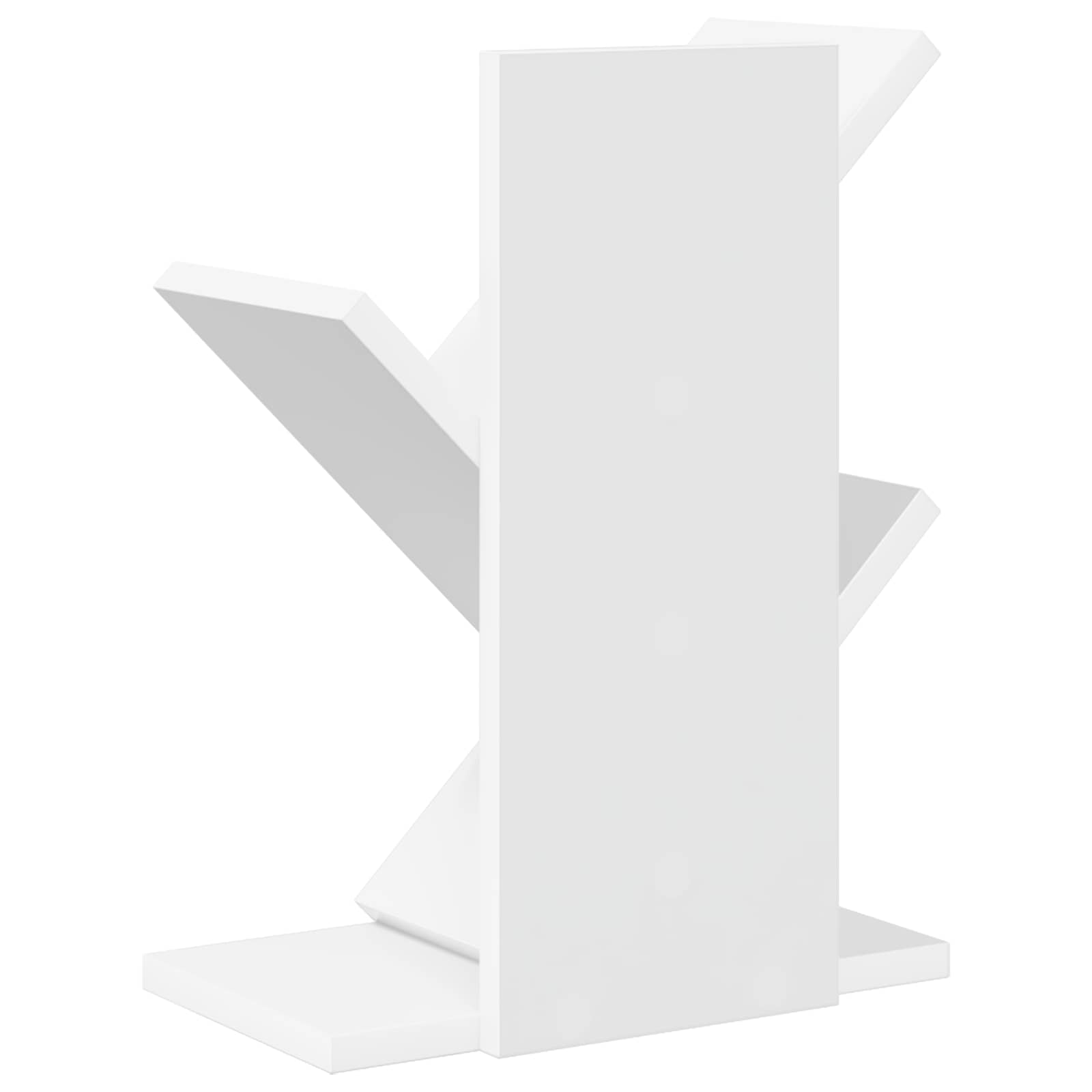 vidaXL Tree Bookshelf 3-Tier 30 x 18 x 40 cm Engineered Wood White