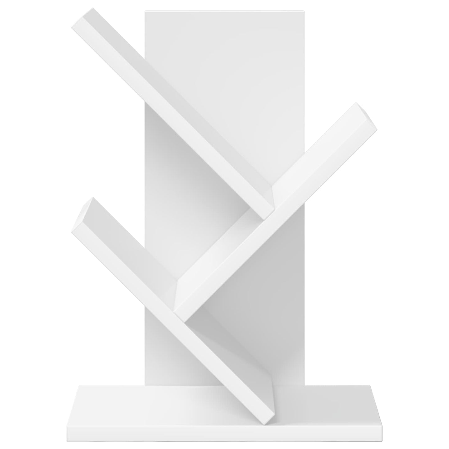 vidaXL Tree Bookshelf 3-Tier 30 x 18 x 40 cm Engineered Wood White