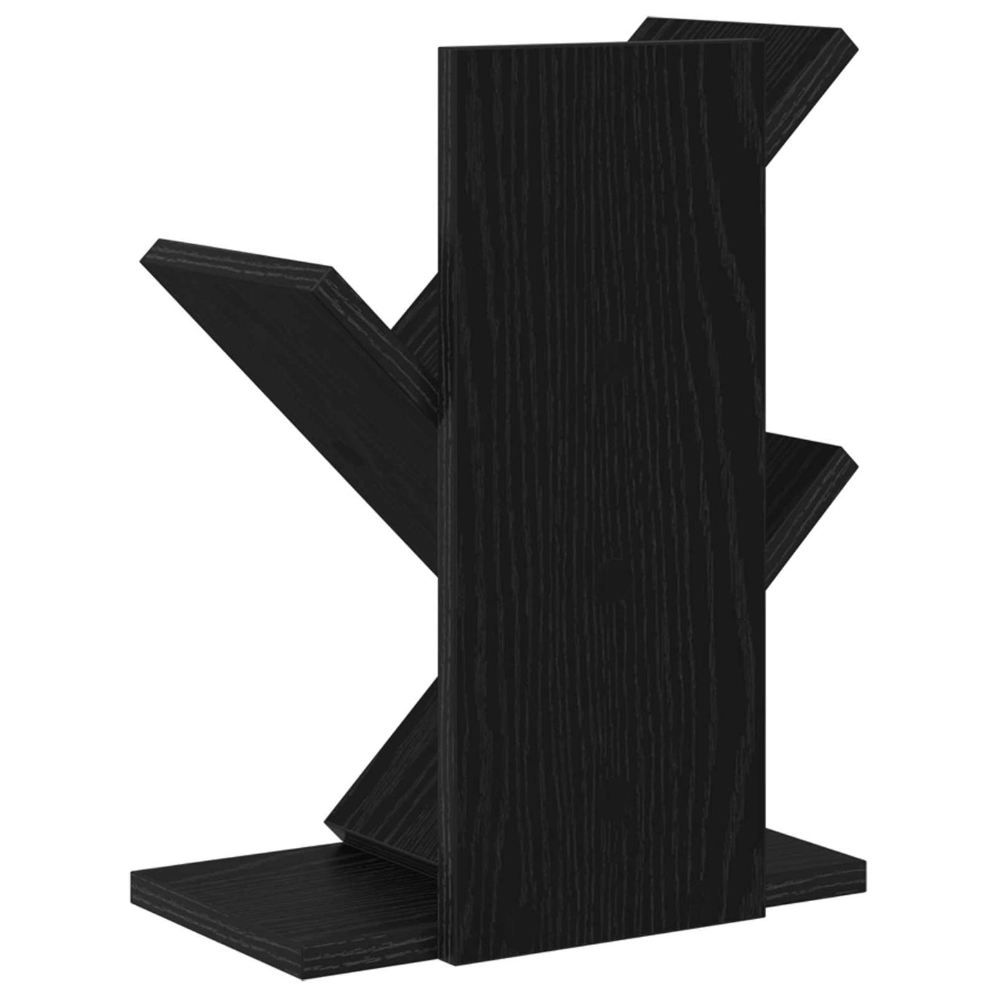 vidaXL Tree Bookshelf 3-Tier 30 x 18 x 40 cm Engineered Wood Black Oak