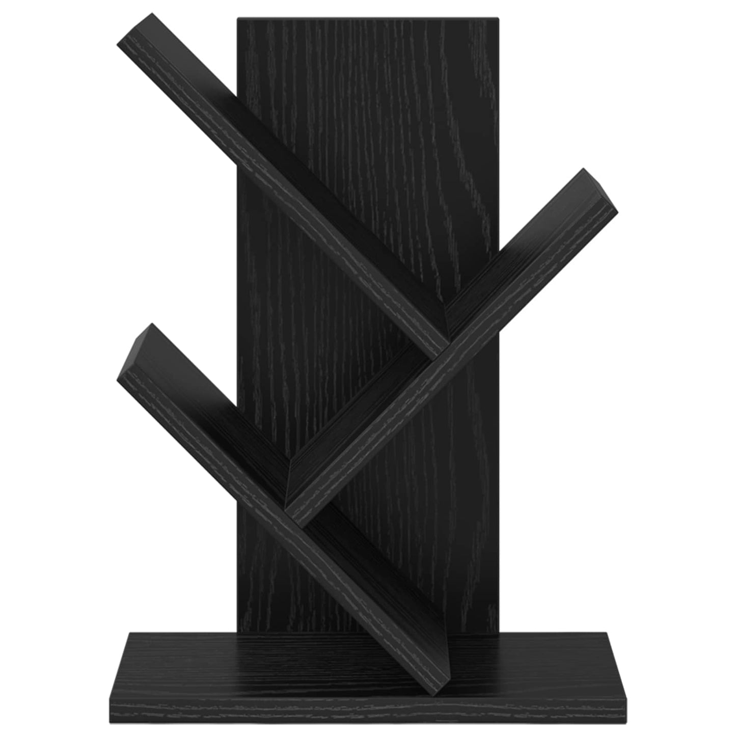 vidaXL Tree Bookshelf 3-Tier 30 x 18 x 40 cm Engineered Wood Black Oak