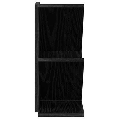 vidaXL Tree Bookshelf 3-Tier 30 x 18 x 40 cm Engineered Wood Black Oak
