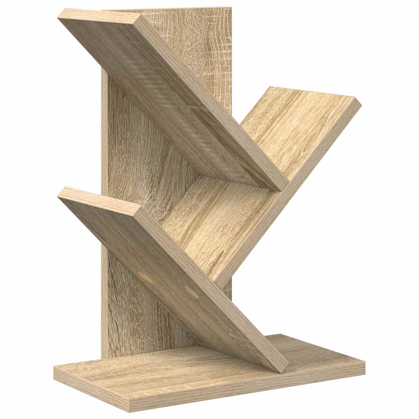 vidaXL Tree Bookshelf 3-Tier 30 x 18 x 40 cm Engineered Wood - Brown