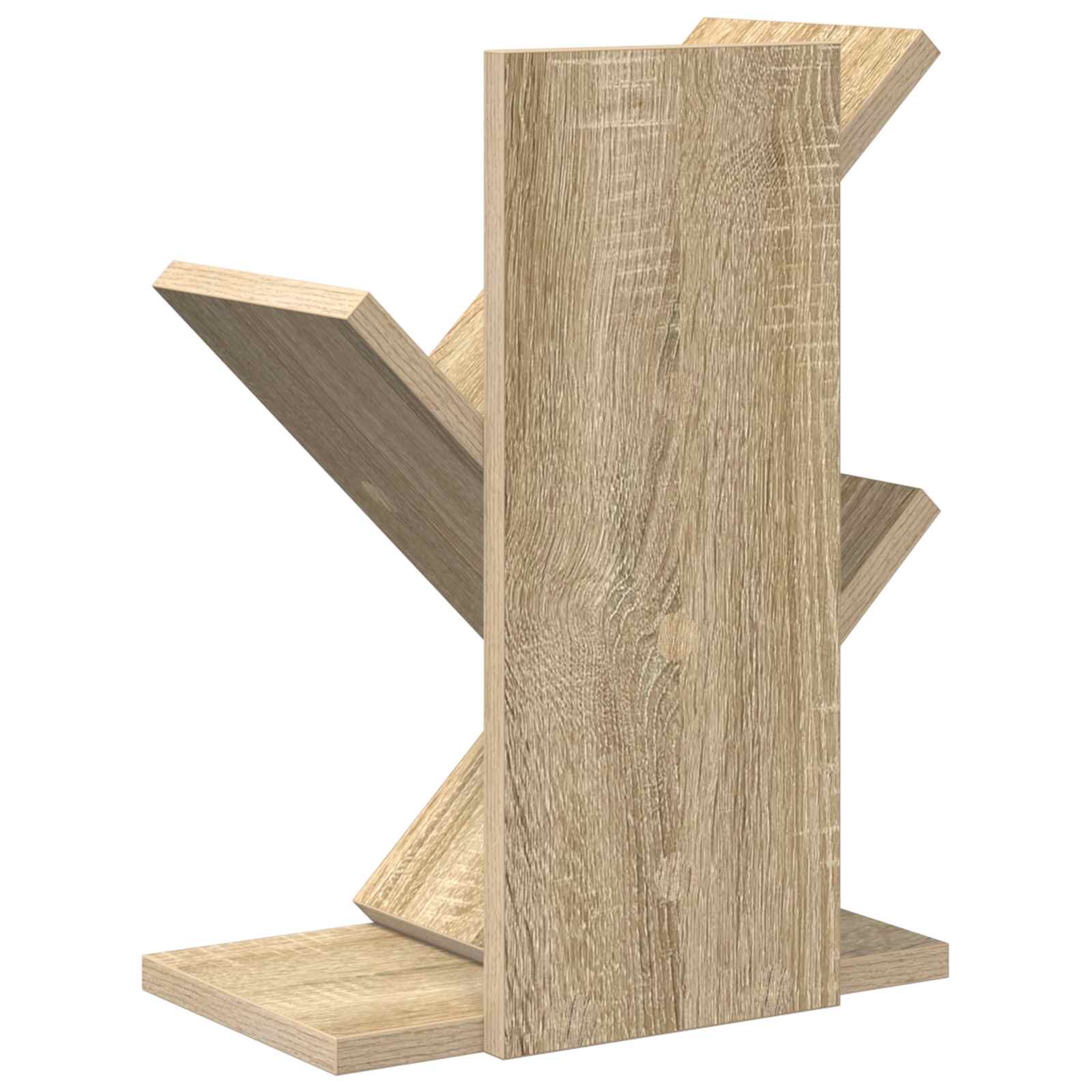 vidaXL Tree Bookshelf 3-Tier 30 x 18 x 40 cm Engineered Wood - Brown