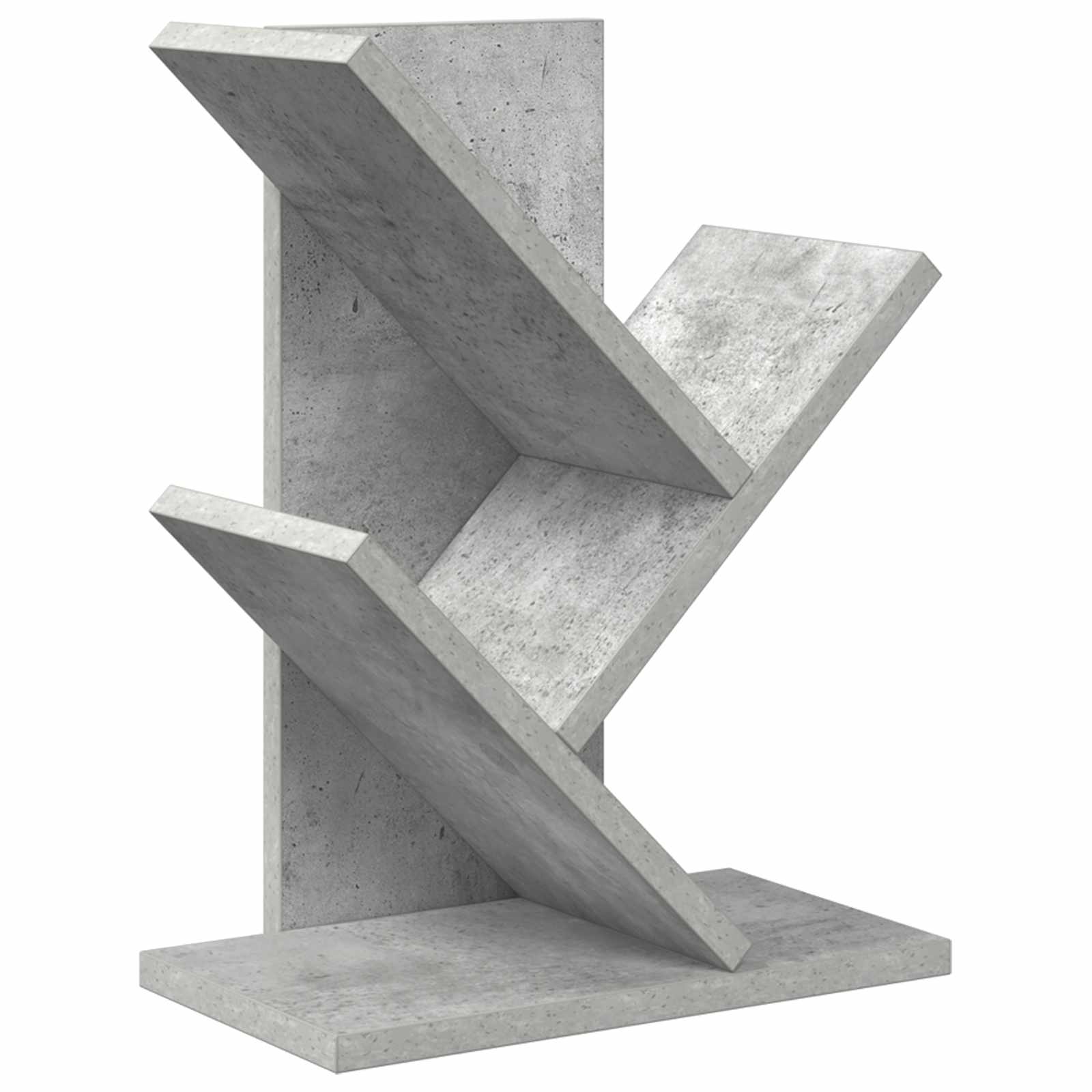 vidaXL Tree Bookshelf 3-Tier 30 x 18 x 40 cm Engineered Wood - Grey