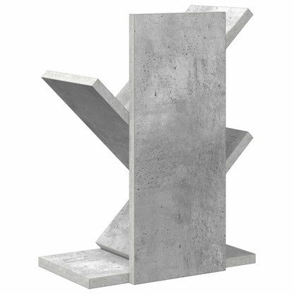 vidaXL Tree Bookshelf 3-Tier 30 x 18 x 40 cm Engineered Wood - Grey