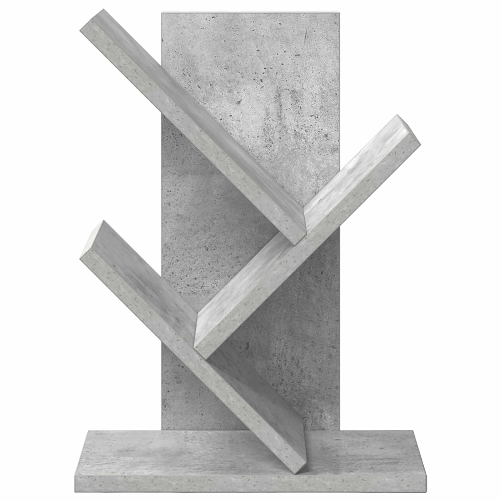 vidaXL Tree Bookshelf 3-Tier 30 x 18 x 40 cm Engineered Wood - Grey