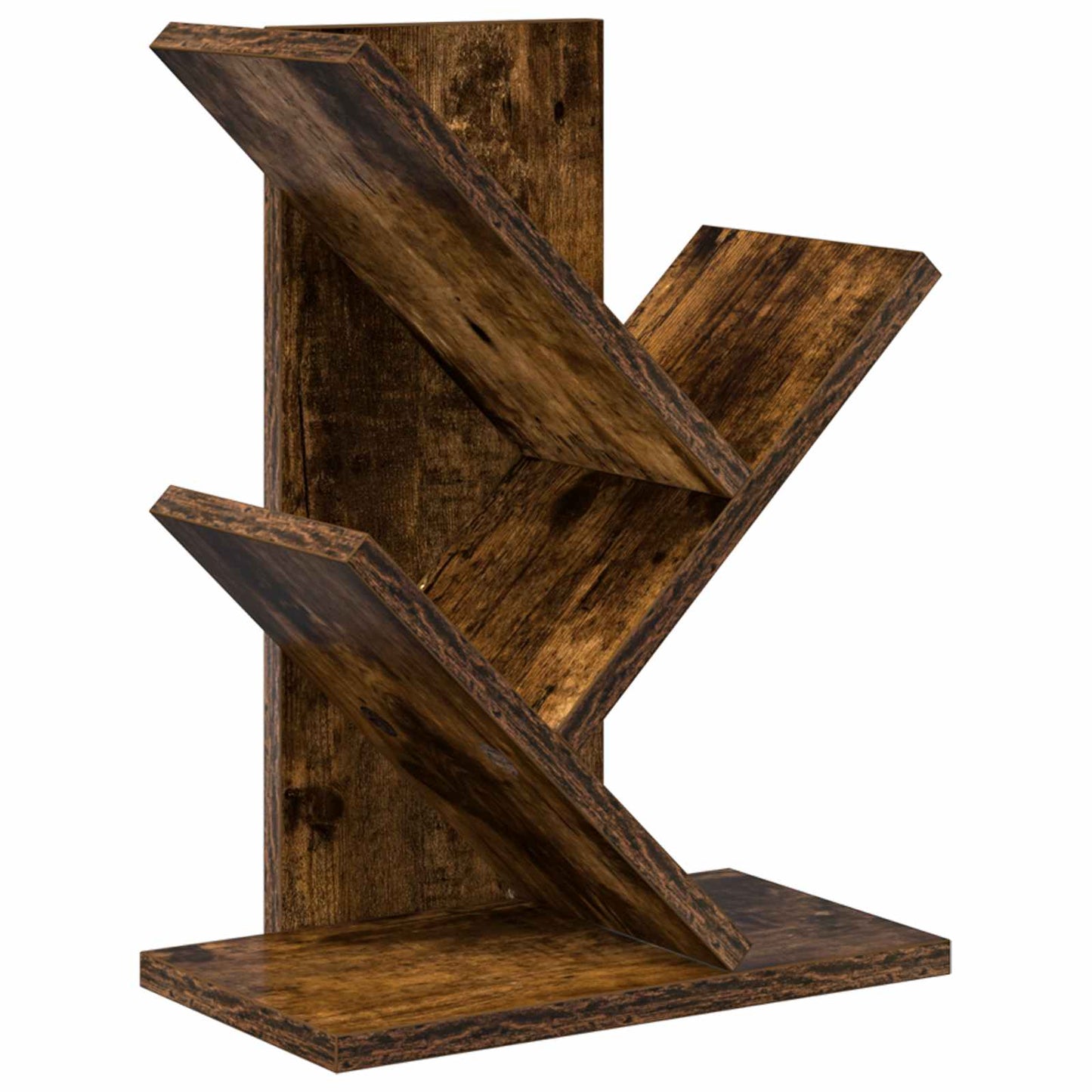 vidaXL Tree Bookshelf 3-Tier 30 x 18 x 40 cm Engineered Wood - Brown - 58412
