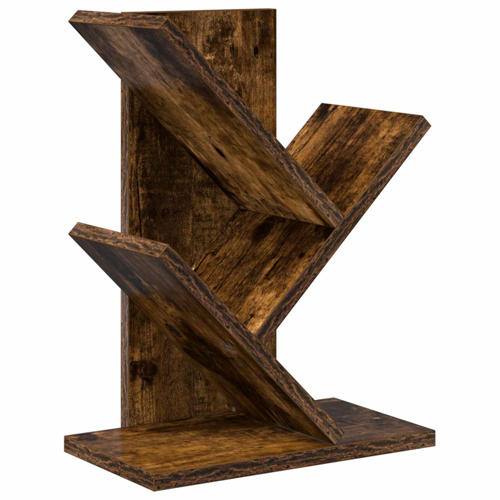 vidaXL Tree Bookshelf 3-Tier 30 x 18 x 40 cm Engineered Wood - Brown - 58412