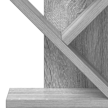 vidaXL Tree Bookshelf 3-Tier 30 x 18 x 40 cm Engineered Wood - Grey - 58413
