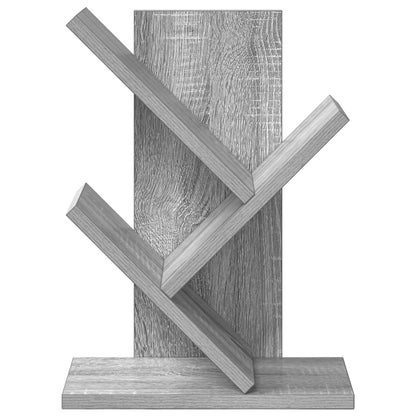 vidaXL Tree Bookshelf 3-Tier 30 x 18 x 40 cm Engineered Wood - Grey - 58413