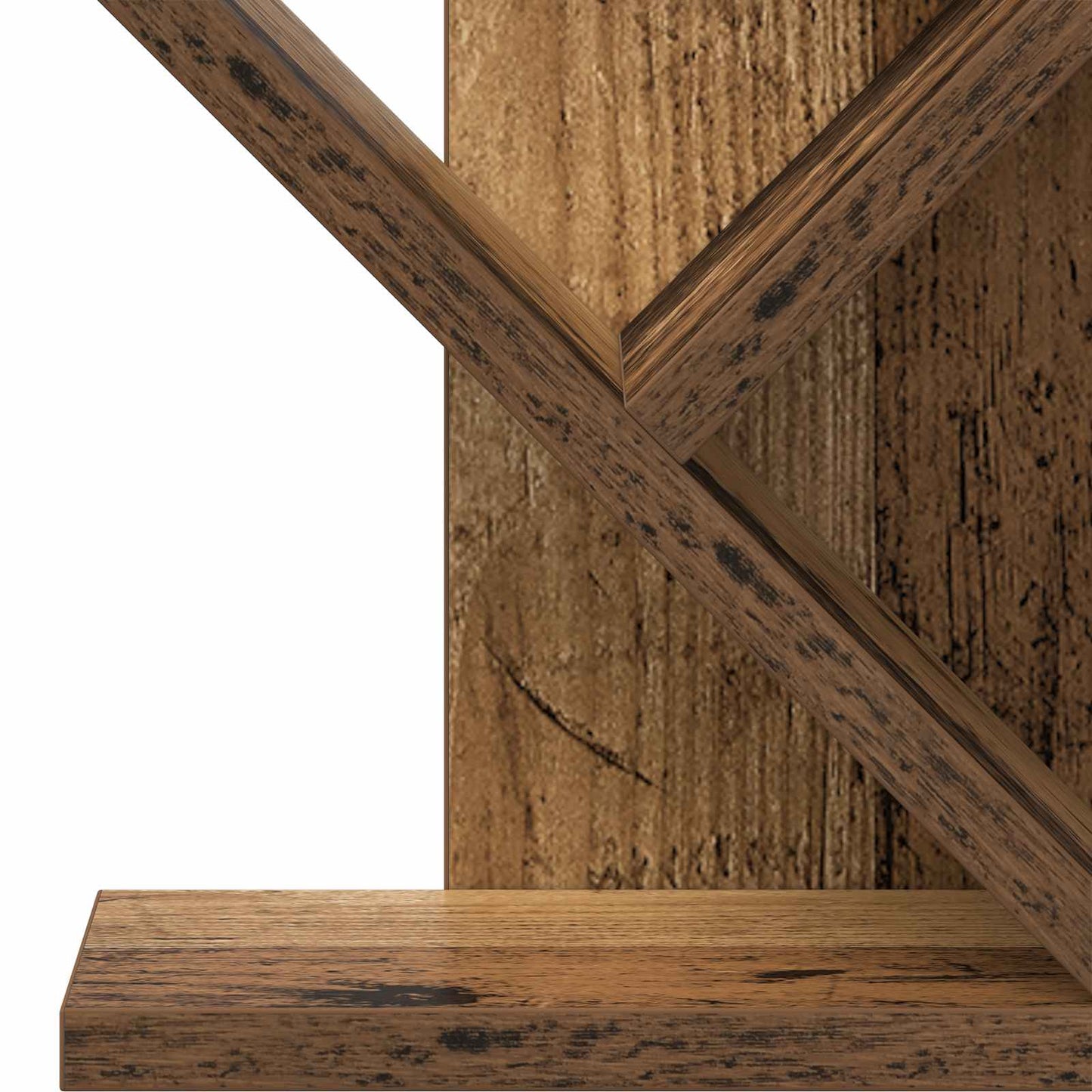 vidaXL Tree Bookshelf 3-Tier 30 x 18 x 40 cm Engineered Wood Old Wood - Brown