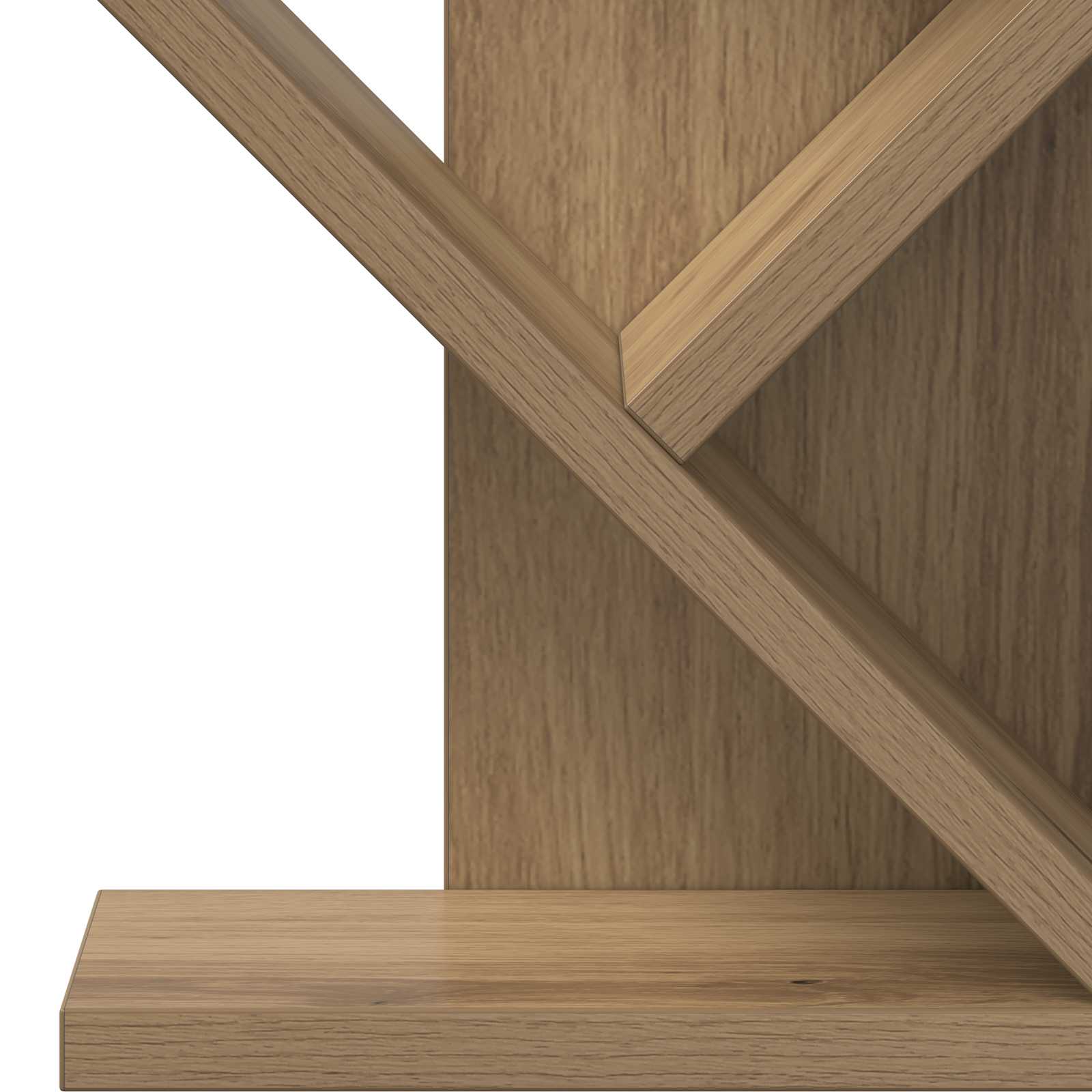 vidaXL Tree Bookshelf 3-Tier 30 x 18 x 40 cm Engineered Wood - Brown - 58425