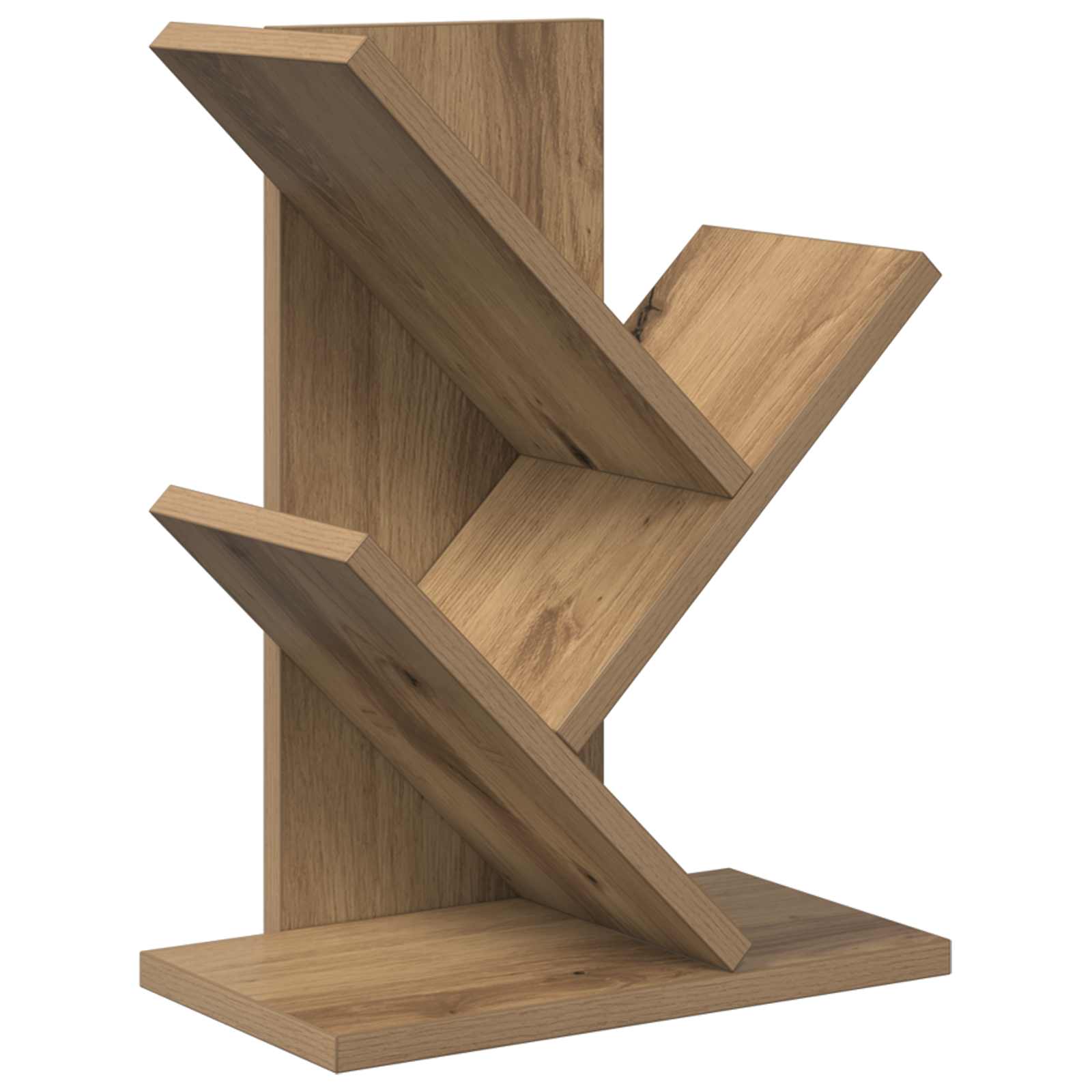 vidaXL Tree Bookshelf 3-Tier 30 x 18 x 40 cm Engineered Wood - Brown - 58425