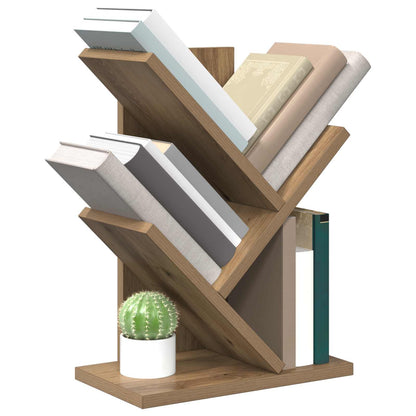 vidaXL Tree Bookshelf 3-Tier 30 x 18 x 40 cm Engineered Wood - Brown - 58425