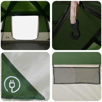 vidaXL Family Tent with Rainfly Water-resistant 10-Person Green - 41816
