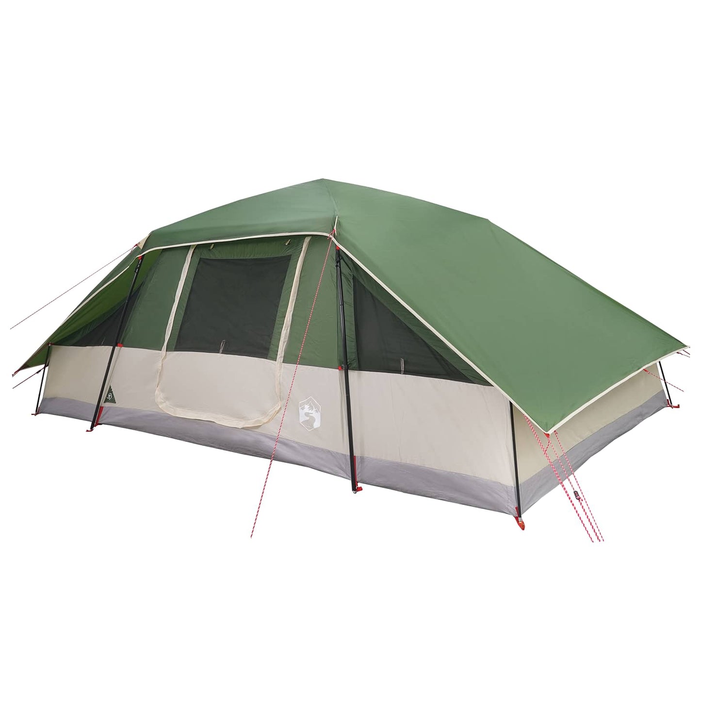 vidaXL Family Tent with Rainfly Water-resistant 10-Person Green - 41816