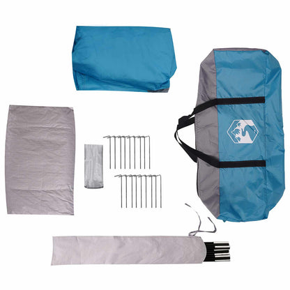 vidaXL Family Tent with Rainfly Water-resistant 10-Person Blue - 41818