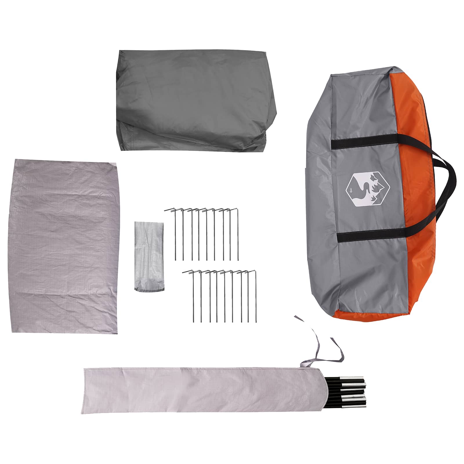 vidaXL Family Tent with Rainfly Water-resistant 10-Person - Grey - 41821
