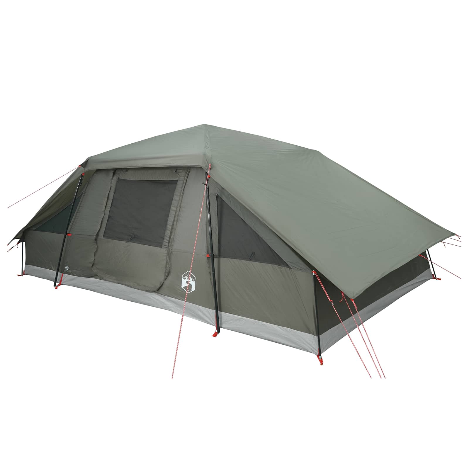 vidaXL Family Tent with Rainfly Water-resistant 10-Person Army Green