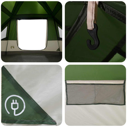vidaXL Family Tent with Rainfly Water-resistant 6-Person Green