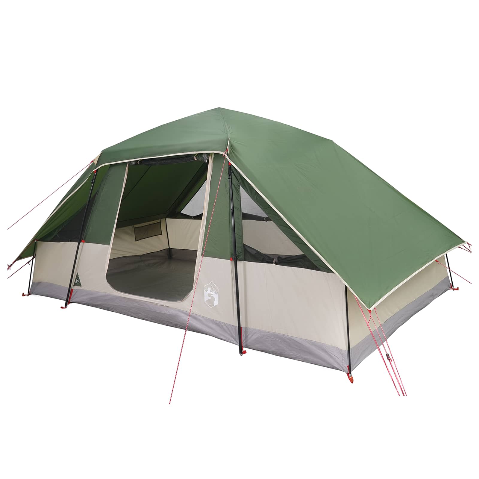 vidaXL Family Tent with Rainfly Water-resistant 6-Person Green