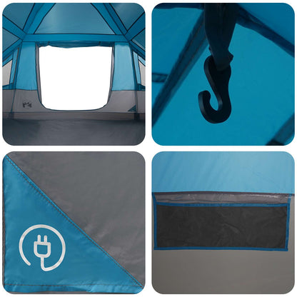 vidaXL Family Tent with Rainfly Water-resistant 6-Person Blue