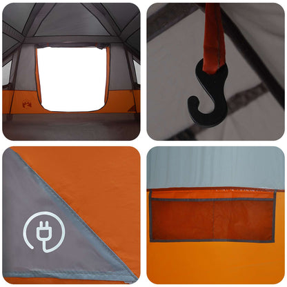 vidaXL Family Tent with Rainfly Water-resistant 6-Person - Grey