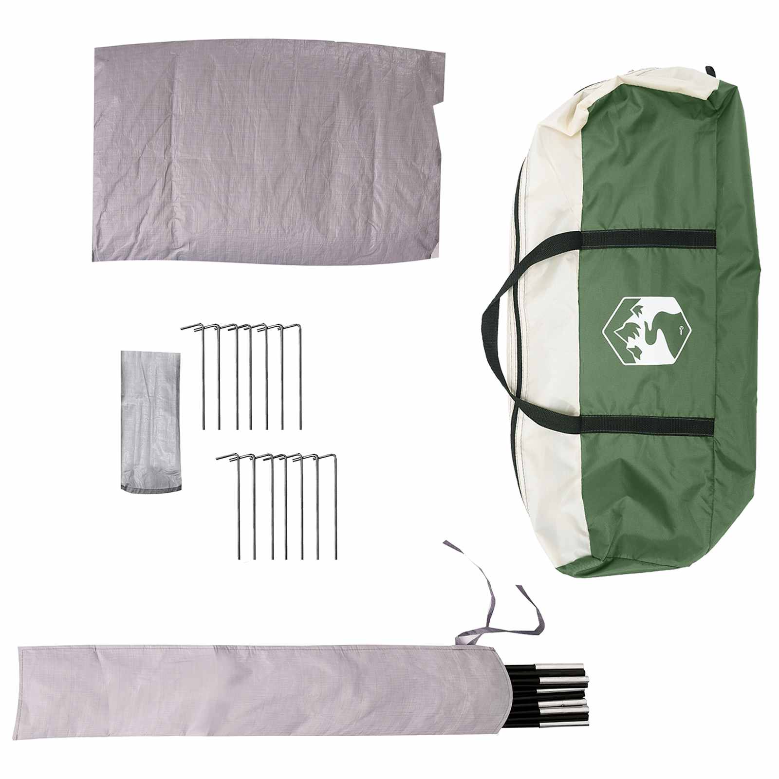 vidaXL Tipi Tent Water-Resistant 3-Person Green