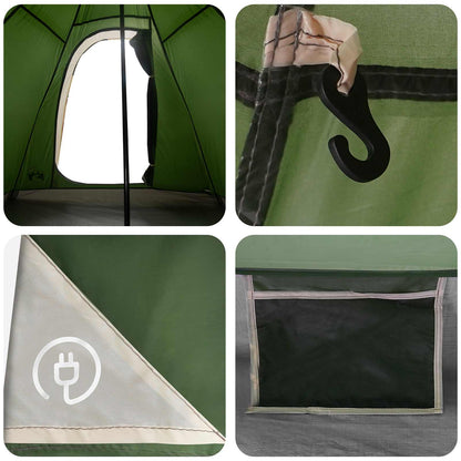vidaXL Tipi Tent Water-Resistant 3-Person Green