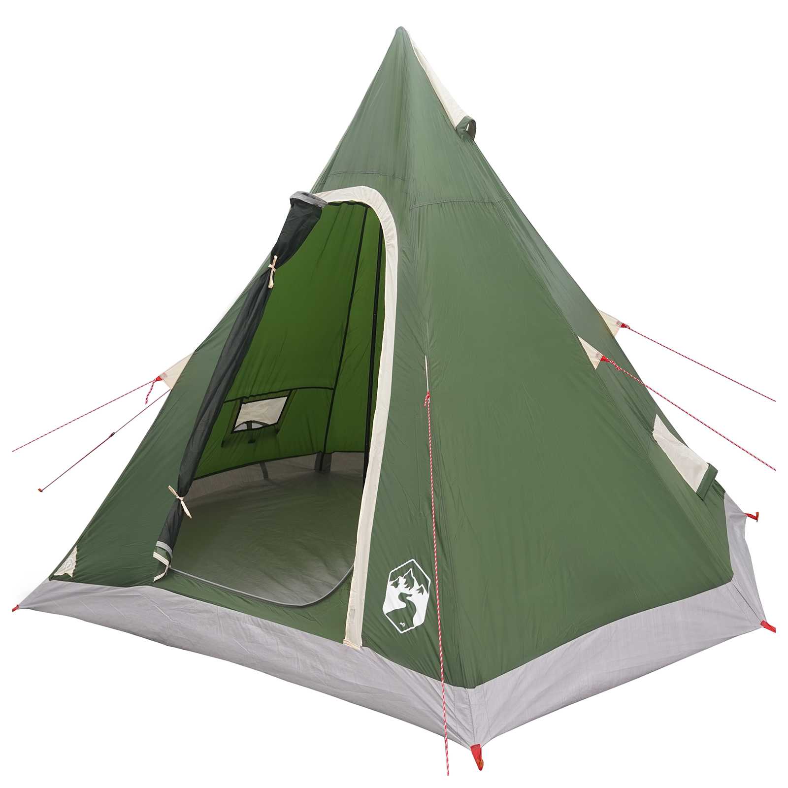 vidaXL Tipi Tent Water-Resistant 3-Person Green